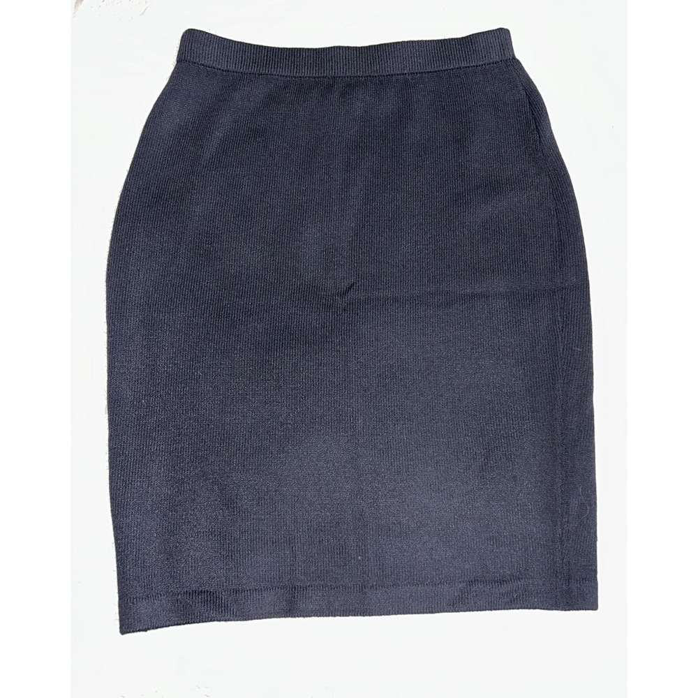St John Knit‎ Skirt Women's Black Pencil Knee Length Size 4